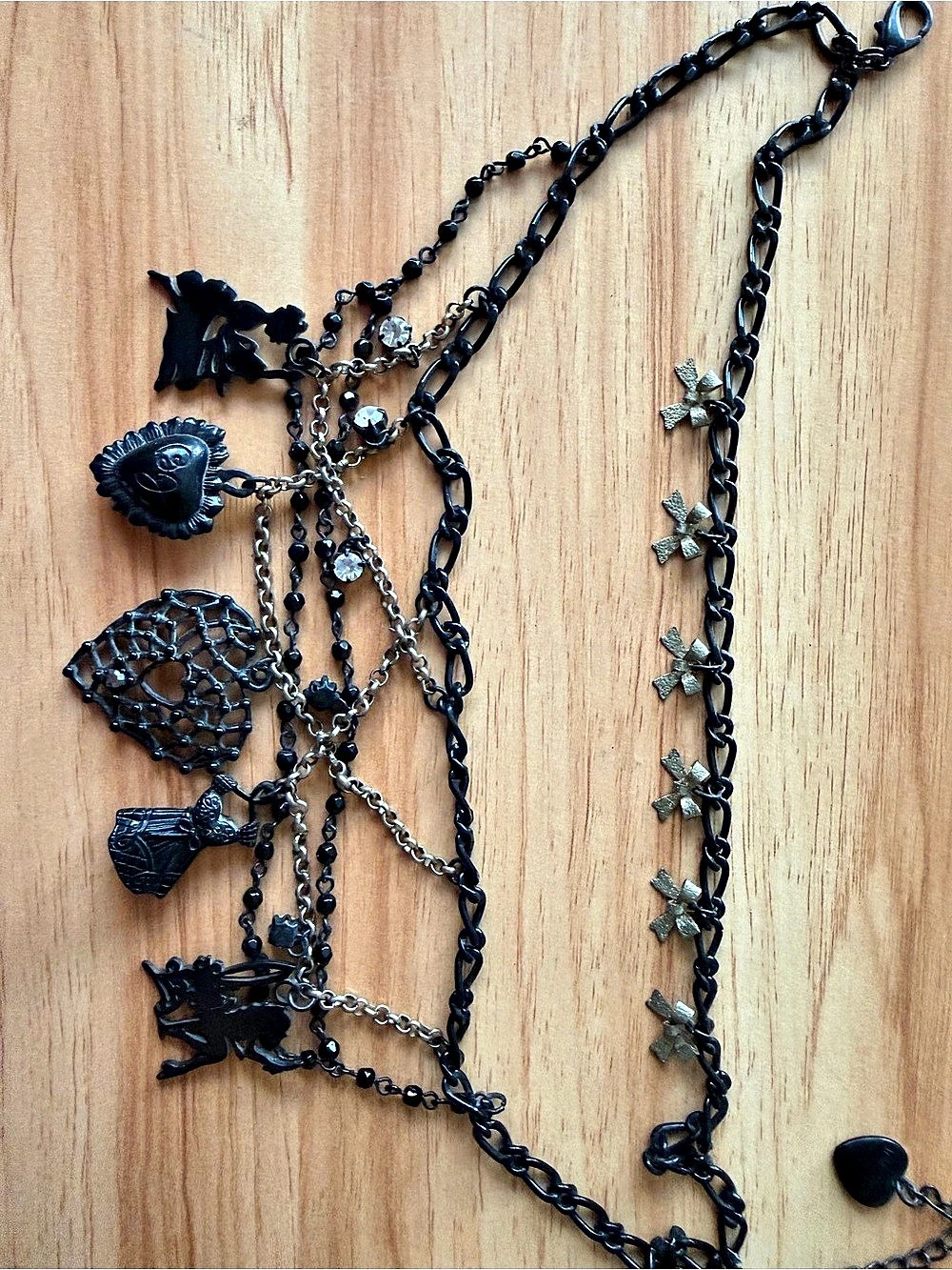 Rare Betsey Johnson Vanity Girls necklace - Picture 5 of 6